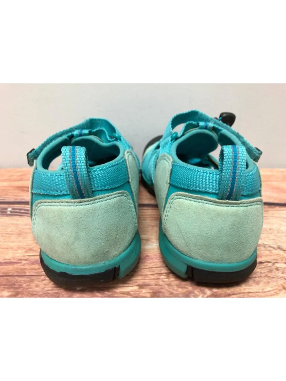 Keen Big Kids 5/37 Seacamp II CNX Teal Blue Washable Sport Sandals 1012555